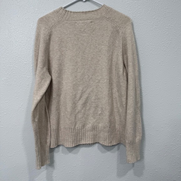 LOFT Women Beige Paris Eiffel Tower Graphic Crewneck Sweater Size M - Picture 6 of 7